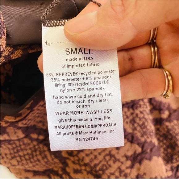 Mara Hoffman snake skin print swimsuit NEW - Picture 5 of 6